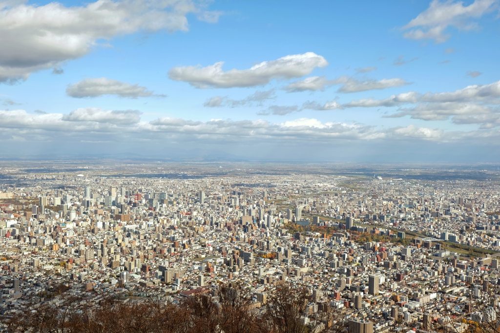 Sapporo vue de haut