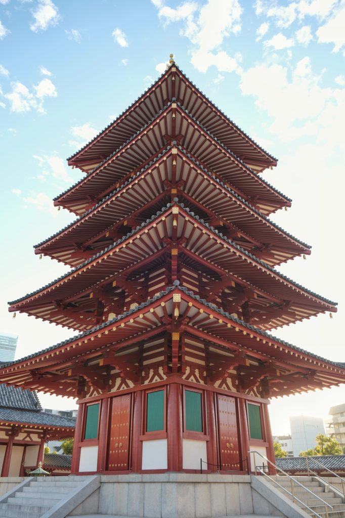 La pagode à 5 étages du Shi Tennoji d'Osaka