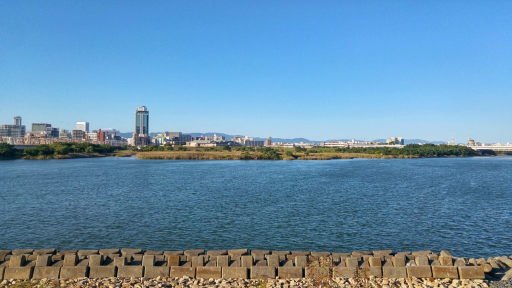 La rivière Yodo-gawa à Osaka