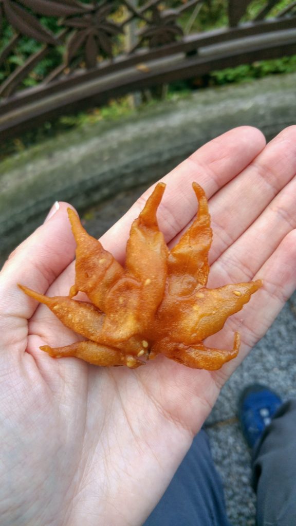 Les excellents beignets de feuilles d'érable du parc Minoo