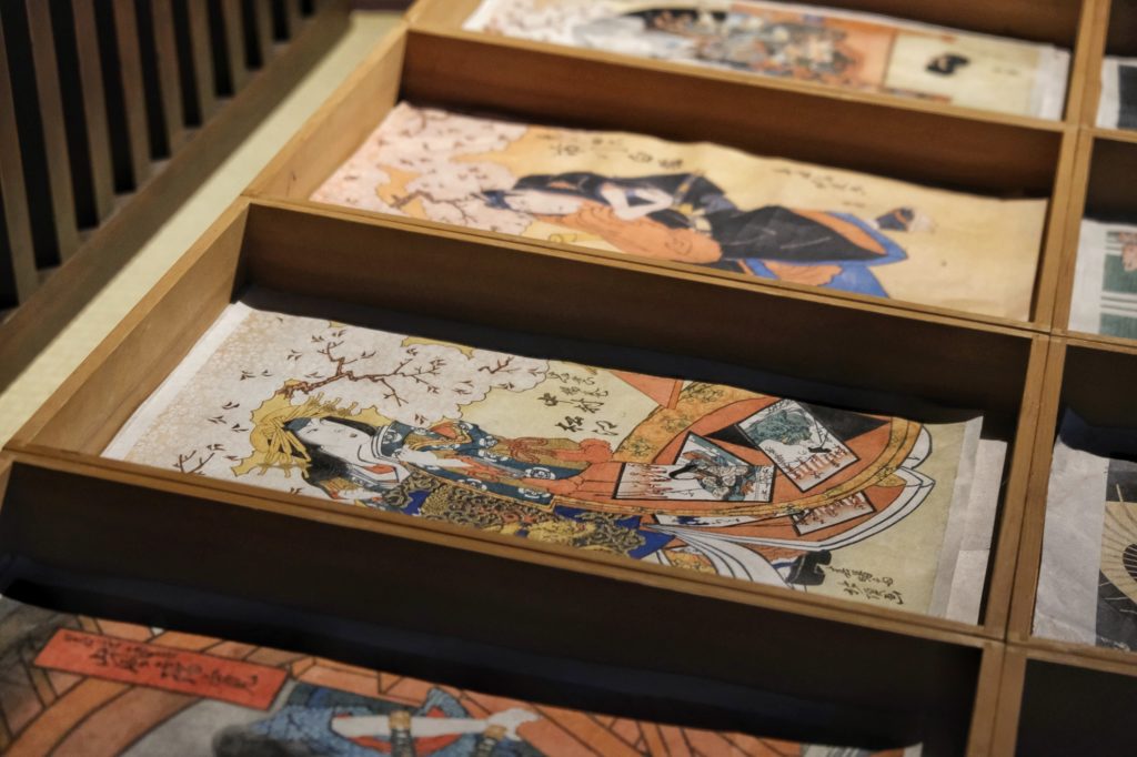 Estampes au musée du style de vie d'Osaka