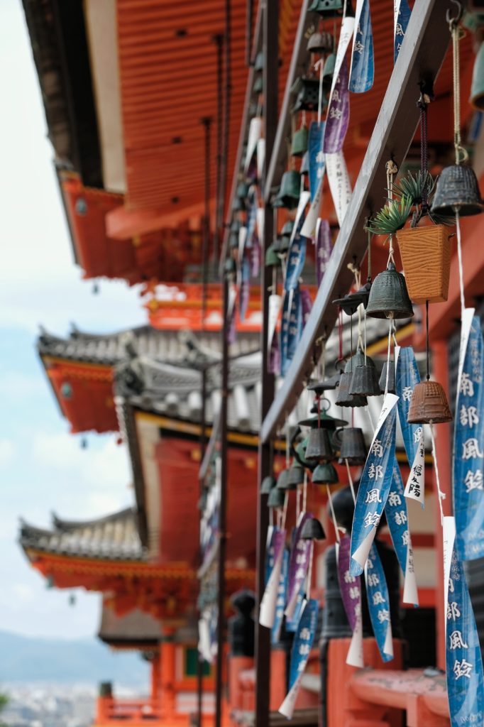 Les clochettes du sanctuaire du Kiyomizu-dera de Kyoto
