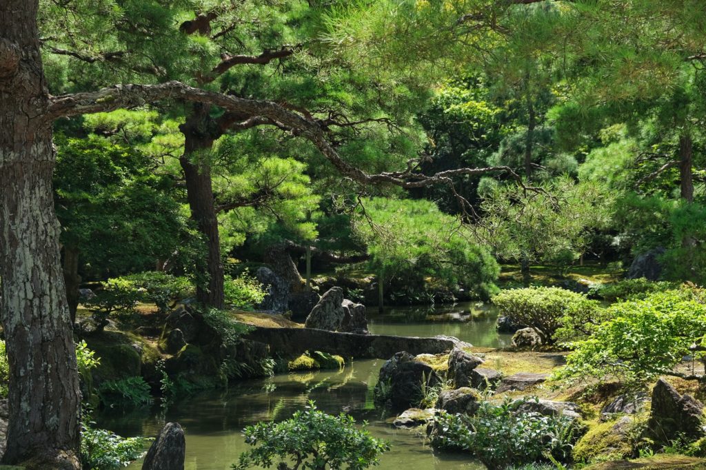 Le jardin du pavillon d'argent de Kyoto